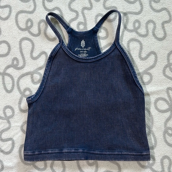 Free People Tops - Free People Movement Happiness Runs Crop Tank Deepest Navy